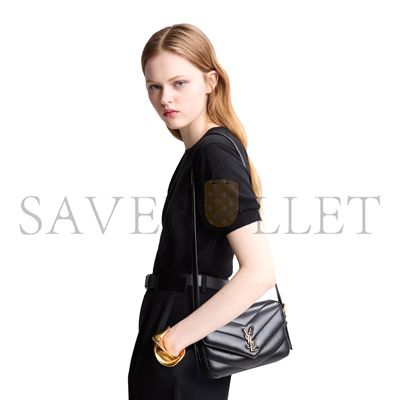 YSL LOULOU TOY CROSSBODY IN MATELASSÉ LAMBSKIN 873156AAEAX1000 (21*14*5cm)